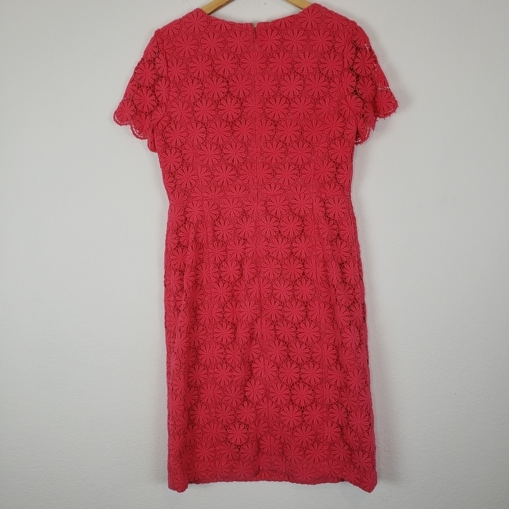 Talbots pink floral eyelet lace dress - Picture 4 of 10